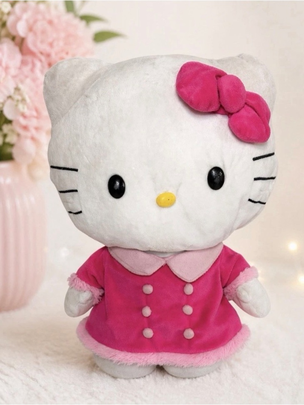 2014 Pink Hello Kitty Standing Holiday Greeter Sanrio Gemmy Plush Christmas 20’